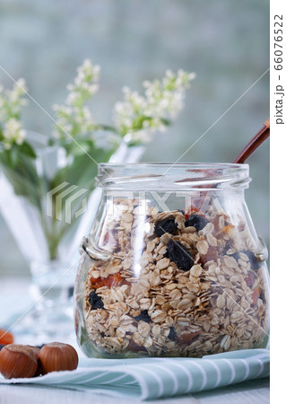 Healthy food, granola for breakfast 66076522