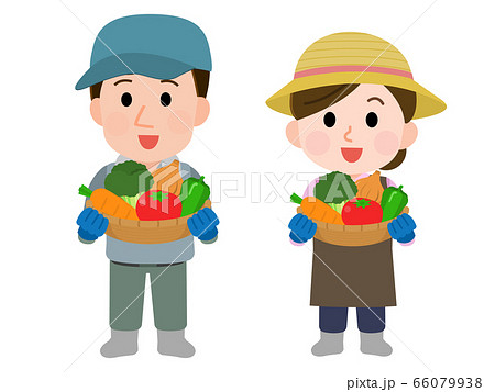 野菜農家　夫婦　イラスト 66079938