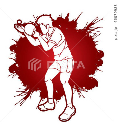 Table tennis player, Ping pong action cartoon graphic vector Table tennis player, Ping pong action cartoon graphic vector 66079988