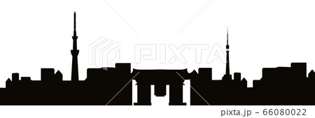 東京 雷門 スカイツリー 背景 東京 雷門 スカイツリー 背景 66080022