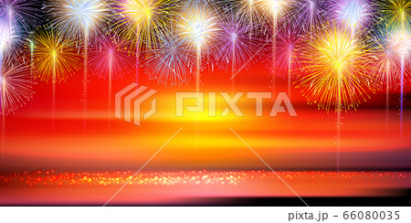 花火　夏　風景　背景 66080035