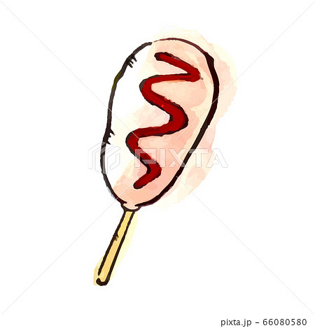 夏のイラスト アメリカンドックのイラスト素材