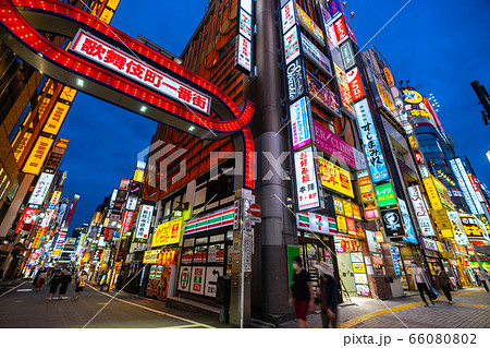 日本の東京都市景観　新宿・歌舞伎町などを望む 66080802