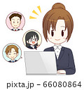 オンライン会議・女性 66080864