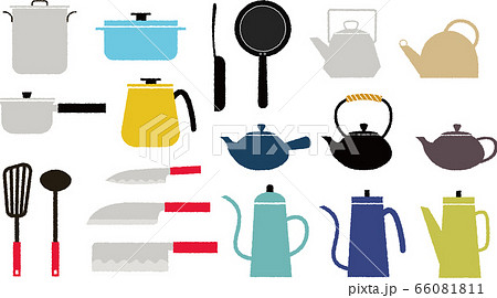 台所用品 調理器具 イラストセットのイラスト素材