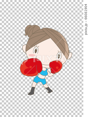 Woman enjoying boxing and fitness Woman enjoying boxing and fitness 66081904