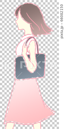 Walking woman (red) 66082150
