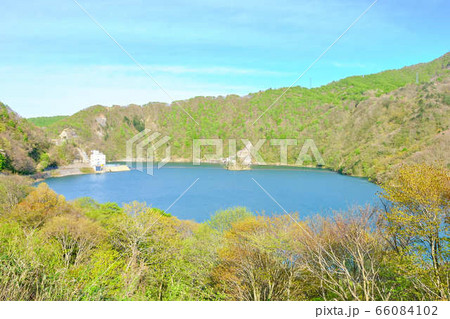 5月岩手県北上市錦秋湖 5月岩手県北上市錦秋湖 66084102