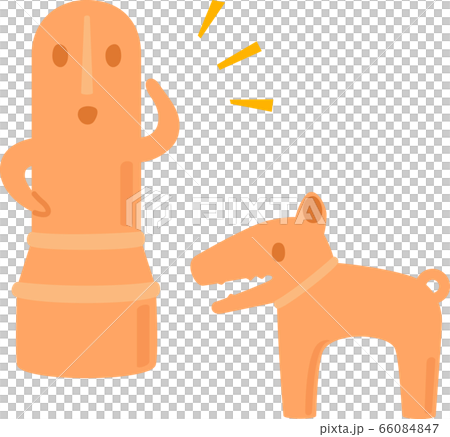 人物と犬の埴輪 人物と犬の埴輪 66084847