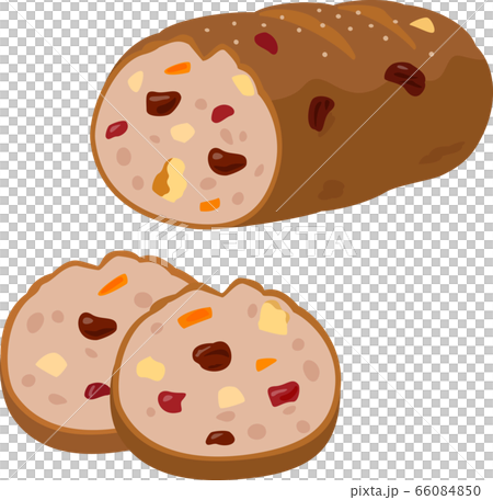 ドライフルーツ入りのライ麦パン	 66084850