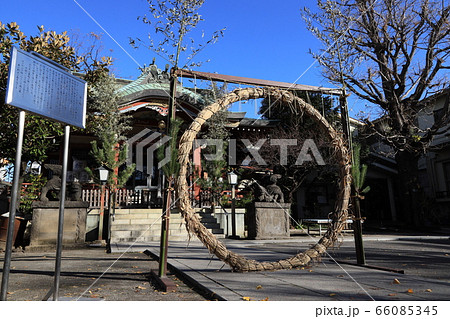 東京都足立区の千住本氷川神社の写真素材