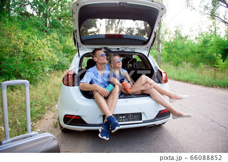 Best friends travel together and making fun. 66088852