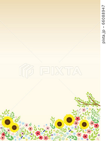 背景 夏草花1のイラスト素材