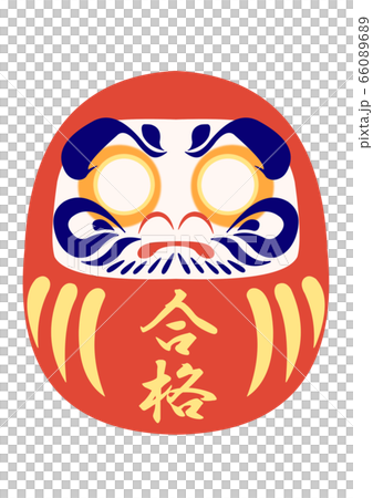 A Daruma doll without eyes with the word "pass" written on it 66089689