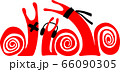 Hand drawn three snails, Mizaru, Kikazaru, Iwazaru. Vector illustration. 66090305