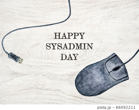 Greeting card for Sysadmin Day. White background Greeting card for Sysadmin Day. White background 66092211