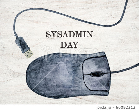 Greeting card for Sysadmin Day. White background 66092212