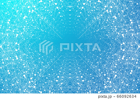 Digits abstract background with connected line and dots. Digital neural networks. Network and connection background for your presentation. Graphic polygonal background. Vector illustration. 66092634