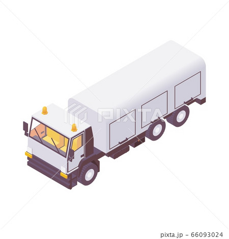 Isometric airport catering truck to carry and load 66093024