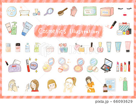 コスメグッズのイラストセット 66093629