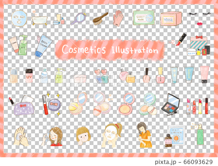 コスメグッズのイラストセット 66093629