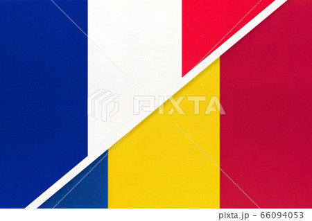 France and Romania, symbol of two national flags 66094053