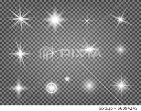 Star flare set. Lens light effect isolated 66094245