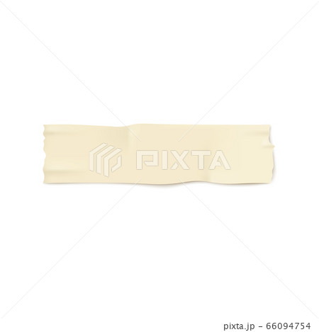 Realistic ripped beige or brown adhesive tape for masking. 66094754