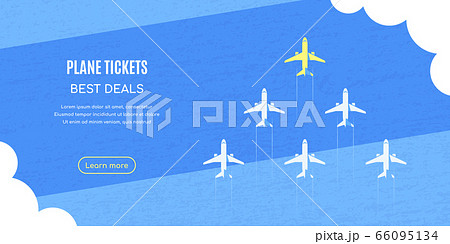 Plane tickets concept banner design, flat style vector Plane tickets concept banner design, flat style vector 66095134