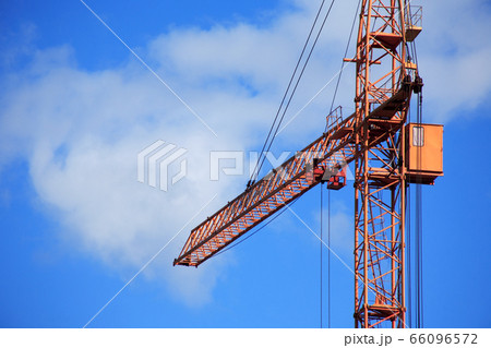 Construction Crane Against Blue Sky Construction Crane Against Blue Sky 66096572