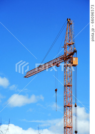 Construction Crane Against Blue Sky Construction Crane Against Blue Sky 66096573