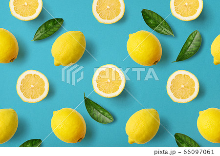 Colorful fruit pattern of lemons 66097061