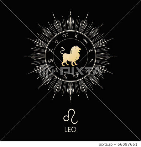 Zodiac sign Leo. The symbol of the astrological horoscope. 66097661