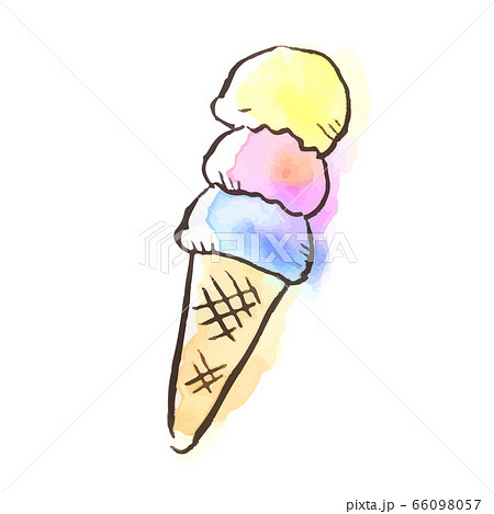 夏のイラスト アイスクリームのイラスト素材