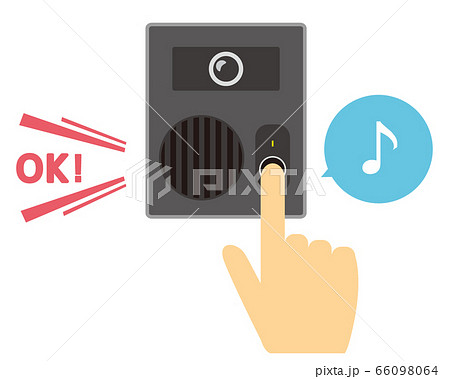 呼び鈴のイラスト　インターホン　 66098064