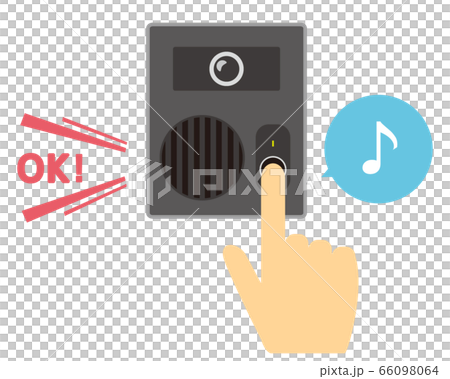 呼び鈴のイラスト　インターホン　 66098064