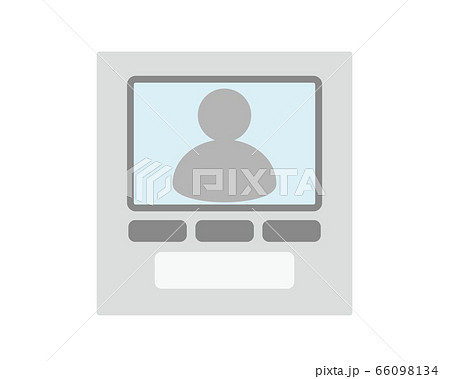 呼び鈴のイラスト インターホンのモニターのイラスト素材