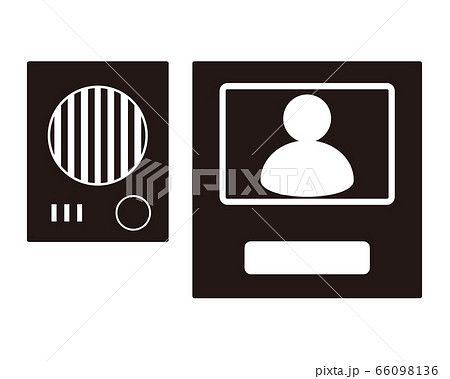 呼び鈴のイラスト インターホンのモニターのイラスト素材