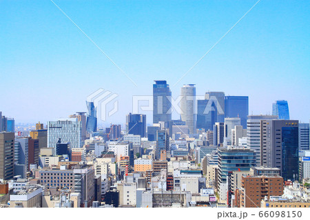 名古屋市　名古屋駅前高層ビル群の風景 66098150