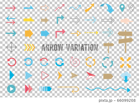 いろんな矢印のアイコンセット（カラー） 66099208