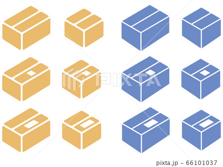 伝票無しと伝票ありの宅配荷物のピクトグラムのイラスト素材 伝票無しと伝票ありの宅配荷物のピクトグラムのイラスト素材