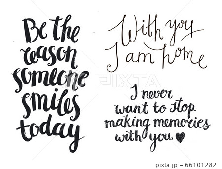 Vector Set Of Hand Drawn Inspirational Love のイラスト素材