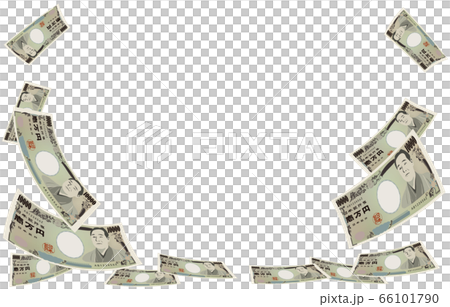 Background frame material: Illustration with 10,000 yen bills 66101790