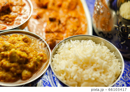 Mild chicken Korma and chicken Tikka Masala with 66103417