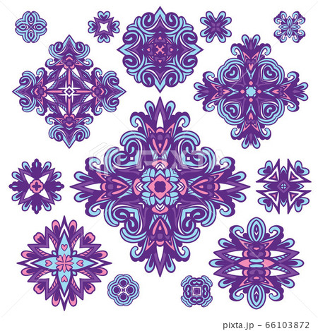 Abstract damask emblem set for design use. Vector Abstract damask emblem set for design use. Vector 66103872