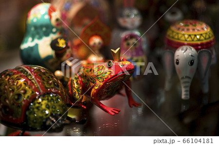 Colorful prince frog at the market. Traditional Colorful prince frog at the market. Traditional 66104181