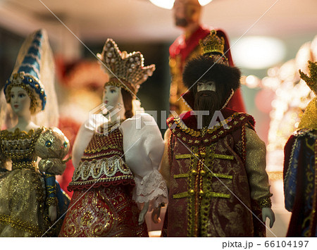 Beautiful vintage colourful wooden dymkovo dolls Beautiful vintage colourful wooden dymkovo dolls 66104197