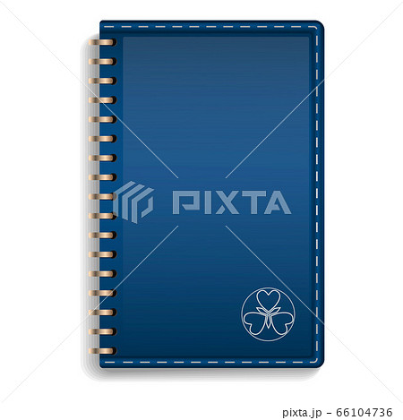Leather notebook icon, realistic style 66104736