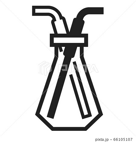 Chemical glass pipette icon, simple style Chemical glass pipette icon, simple style 66105107