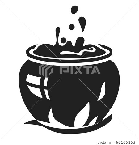 Magic cauldron icon, simple style 66105153